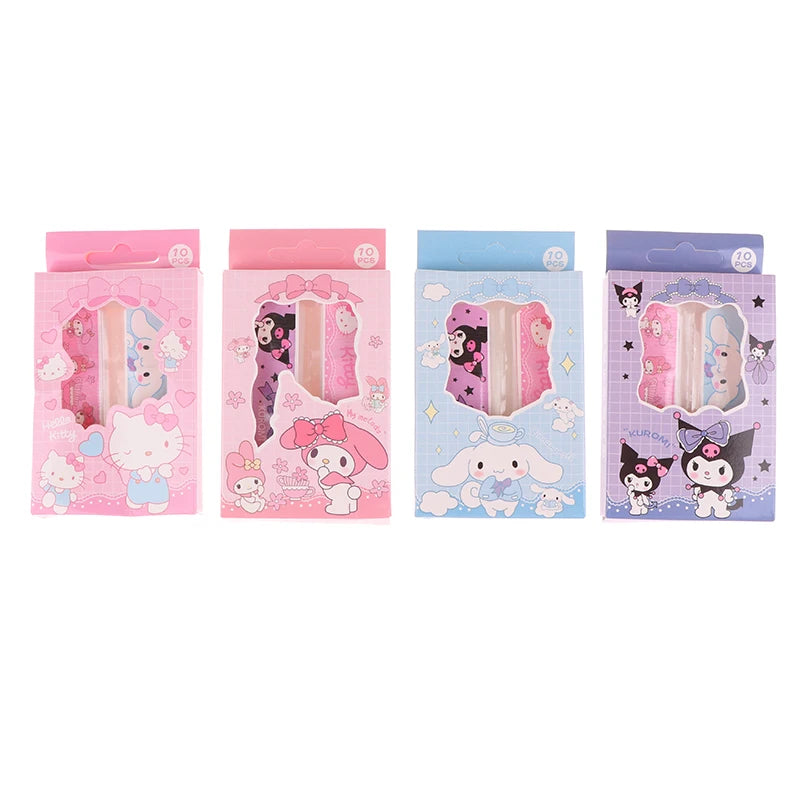 24Pcs Sanrio Cartoon Band Aid Waterproof Breathable Hemostasis Adhesive Bandages First Care Cuts Scratches Band-Aids For Kids