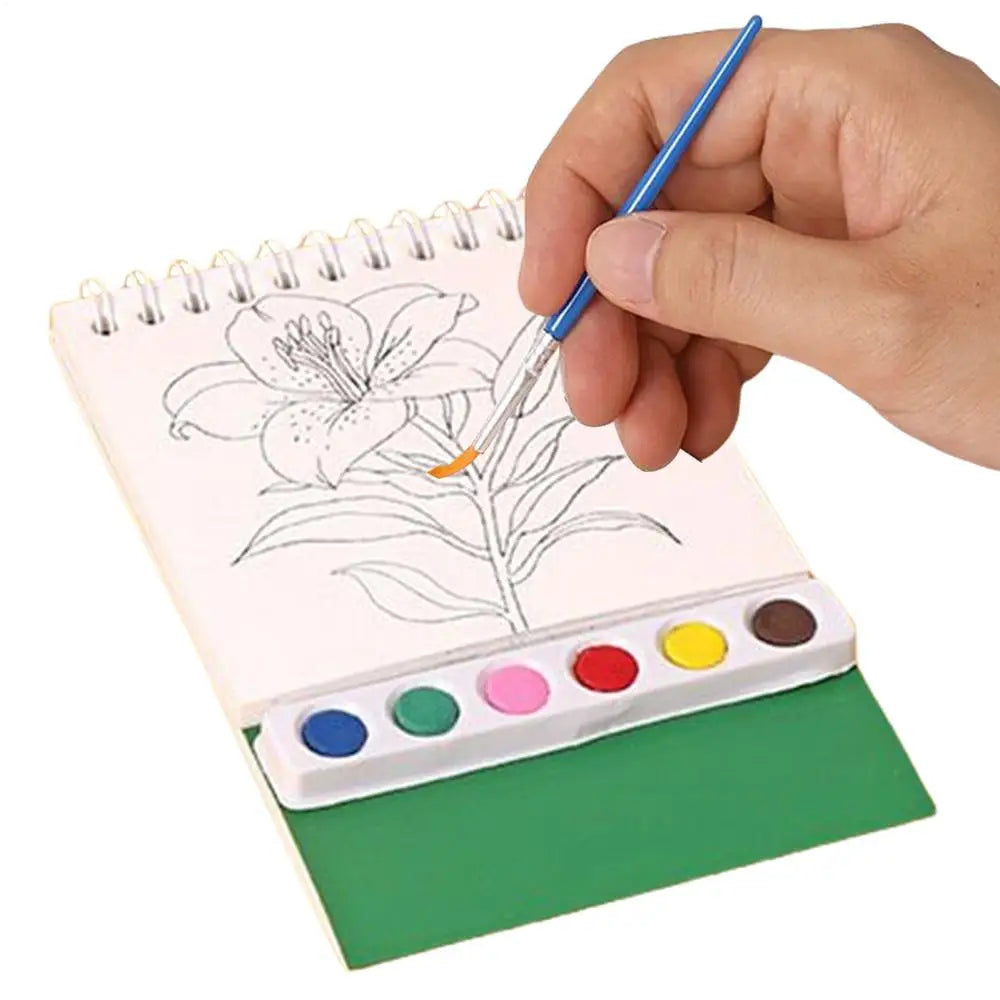 Coloring Book 20 Pages Portable Watercolor Coloring Book Kindergarten Colored Graffiti Enlightenment Note Picture Book