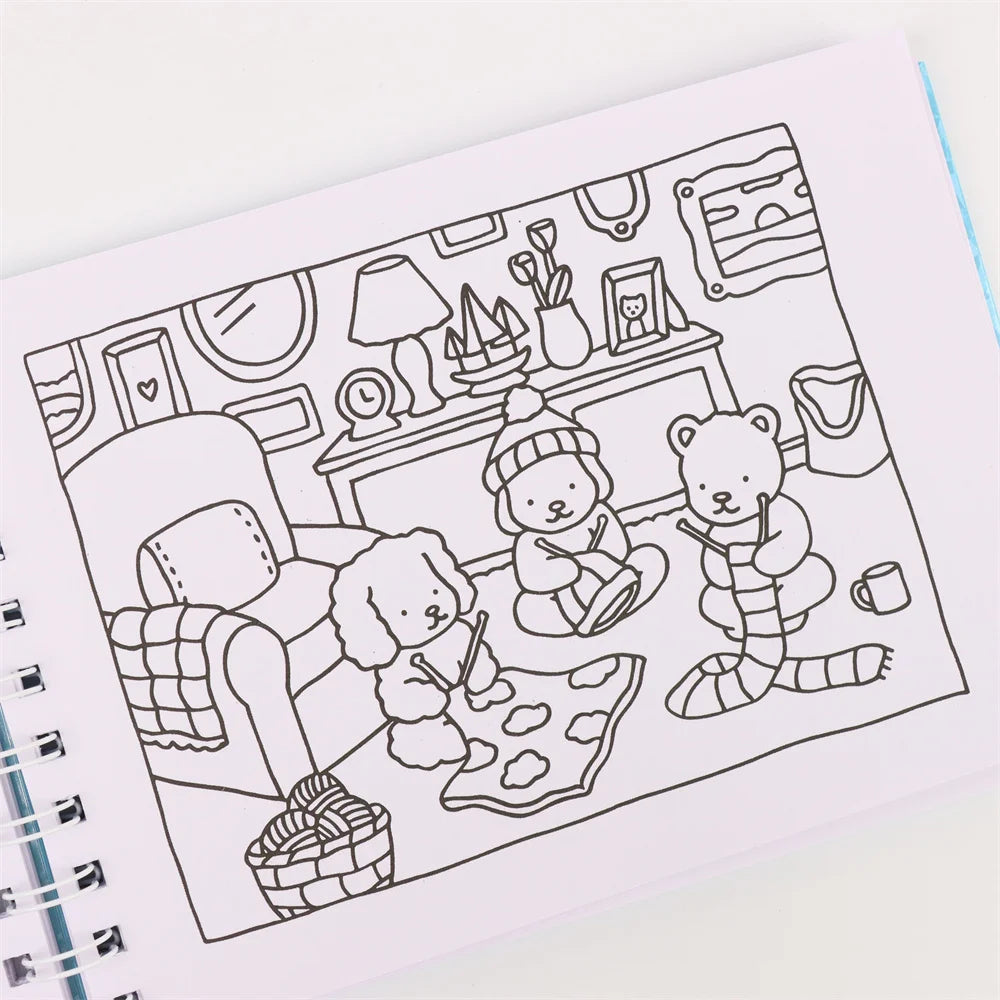 Bobbie Goods Coloring Book Cute and Cozy for Adults & Teens（Same style, different color cover）