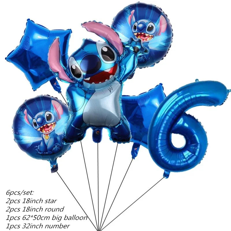 Lilo Stitch Party Supplies Paper Cup Plate Balloon Tablecloth Cake Toppers For Kid Boy Birthday Party Decoration Baby Shower