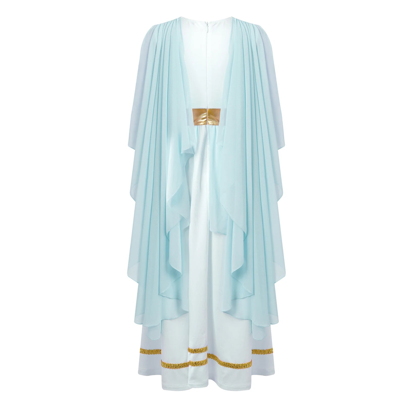 Kids Girls Ancient Greek Princess Toga Goddesses Costume Party Grecian Sleeveless Gown Dress Shawls Patchwork Flowy Tulle Dress