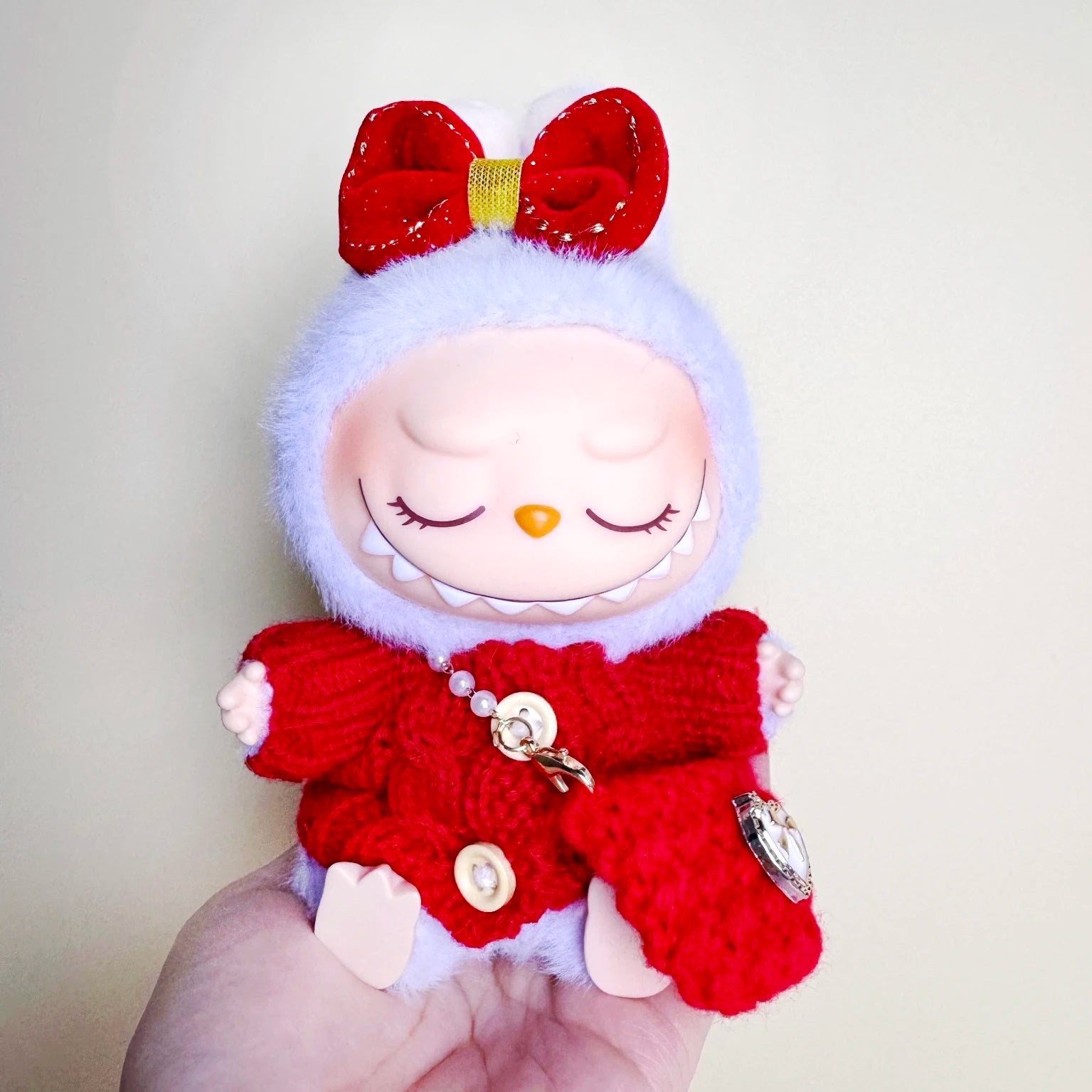 17cm labubu clothes outfit Plush doll clothes Macaron Cute Clothing DIY Kid Gift  Dog Clothes Hair accessories v1 v2 clothes