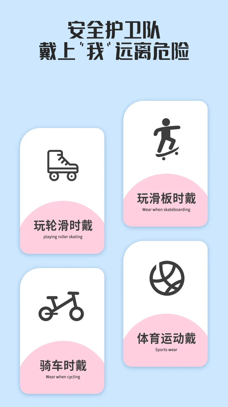 Children's Sports Fingerless Gloves Bicycle Boy Girl Cycling Anti-Wear Kids Roller Skating Training Exercise Protection Gloves