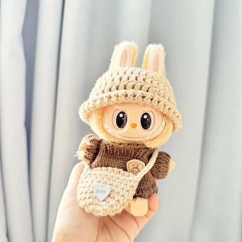 17cm Kawaii Plush Doll'S Clothes Outfit Accessories For Korea Kpop Exo Labubu Idol Dolls Pumpkin Set Clothing DIY Christmas Gift