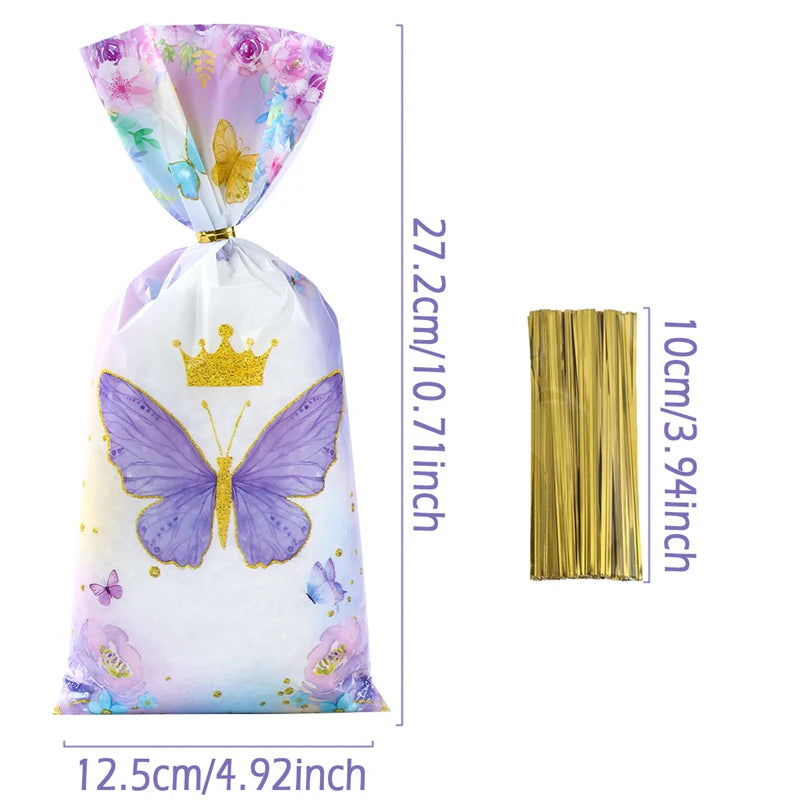 25/50/100pcs Unicorn Candy Bags Gift Packing Bags Birthday Party Decor Gift Bag for Guest Girl Birthday Supplies Baby Shower