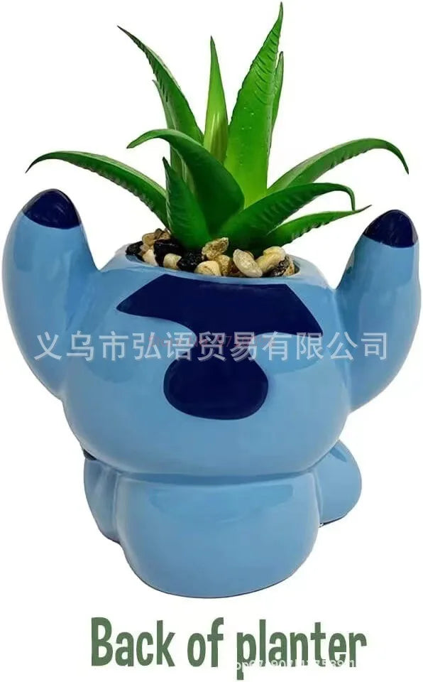 Cute Animation Stitch Succulent Flowerpot Home Desktop Courtyard Office Decoration Cute Flowerpot Decoration Potted Plant