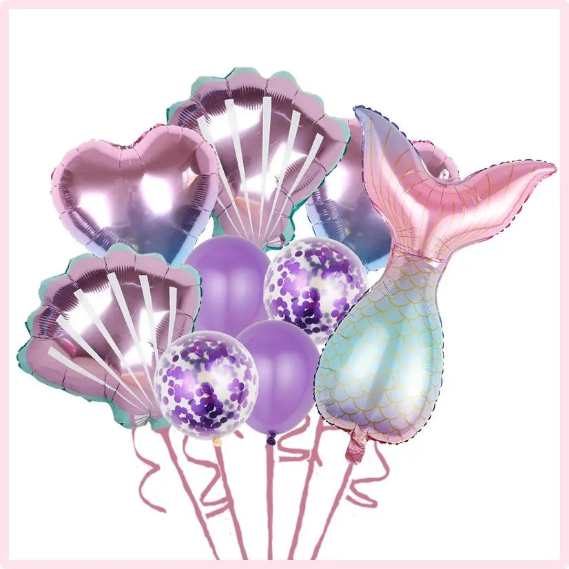 Mermaid Birthday Party Decorations Mermaid Theme Tableware Hanging Banner Candy Box Banner Party Decoration Supplies For Kids