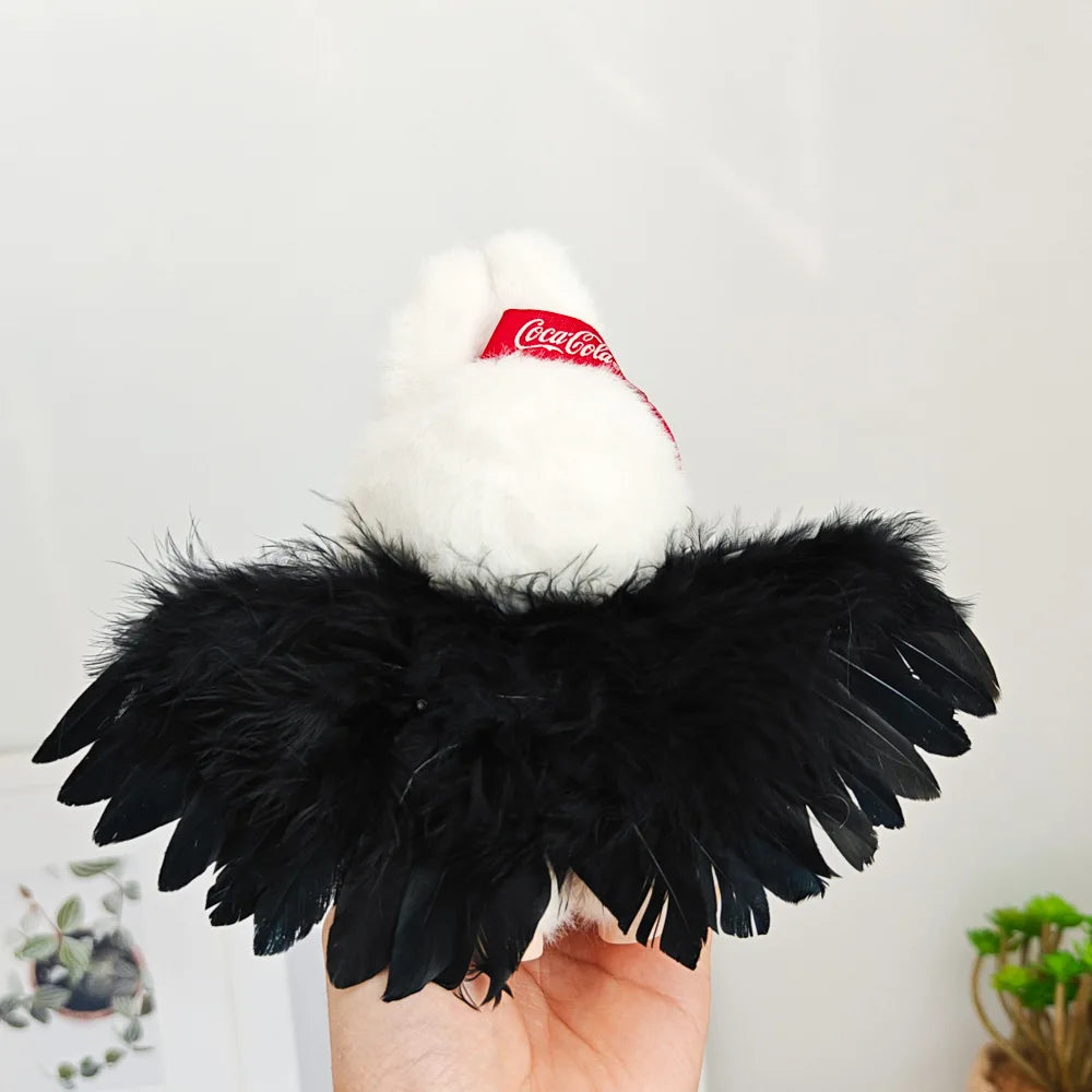 Doll Clothes Outfit Accessories for 15-17cm Labubu Black White Angel Feather Wings DIY Mini Dolls Clothing Girl Gift