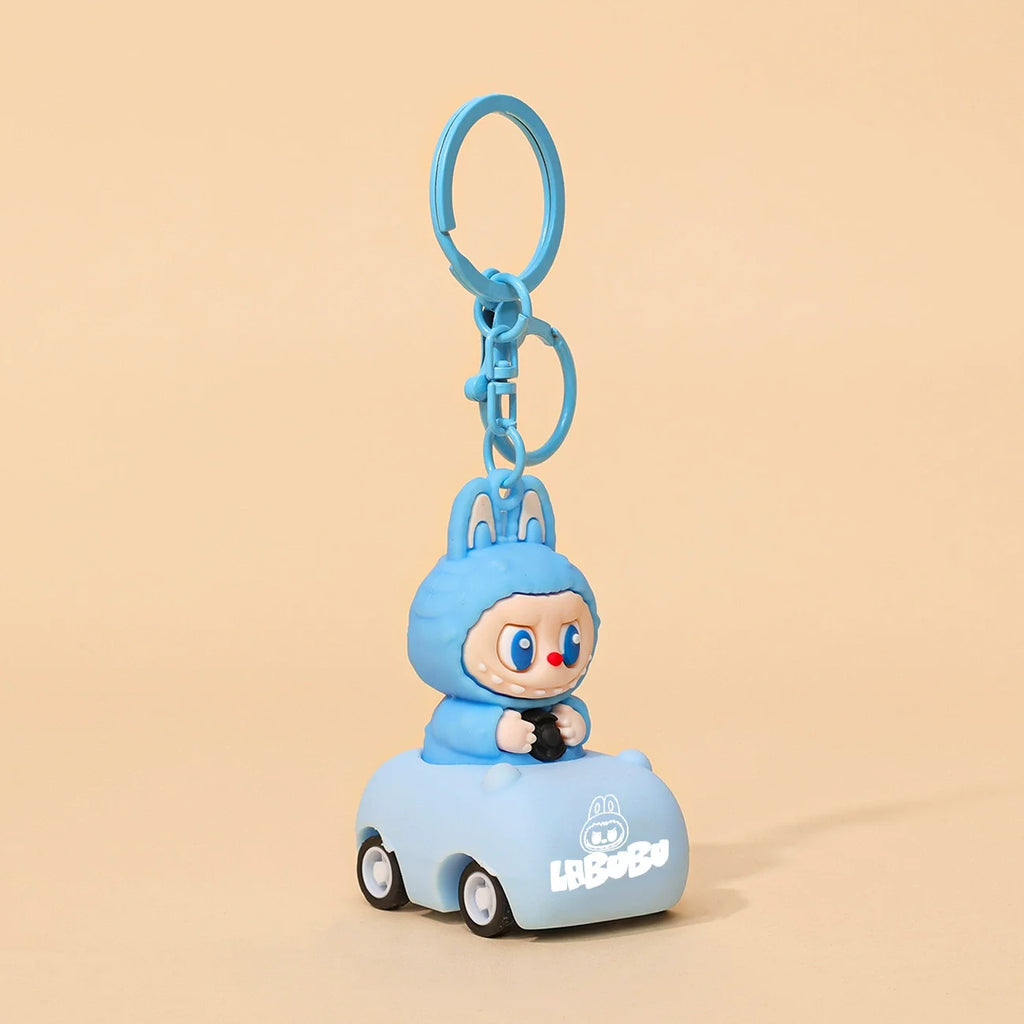 Cute Labubu Doll Pendant Keychain Exquisite Doll Fluff Pvc Toy Phone Ornaments Bag Charms Car Key Chain Kawaii Accessories Gifts