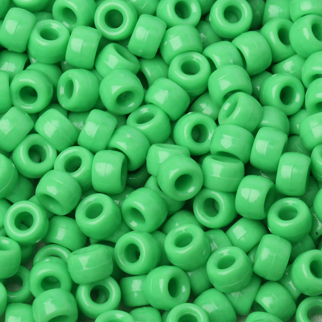 100pcs Luminous Pony Beads 6x9mm Acrylic Beads Big Hole Spacer Beads For Diy Craft Jewelry Charms Bracelets Making Hair Supplies