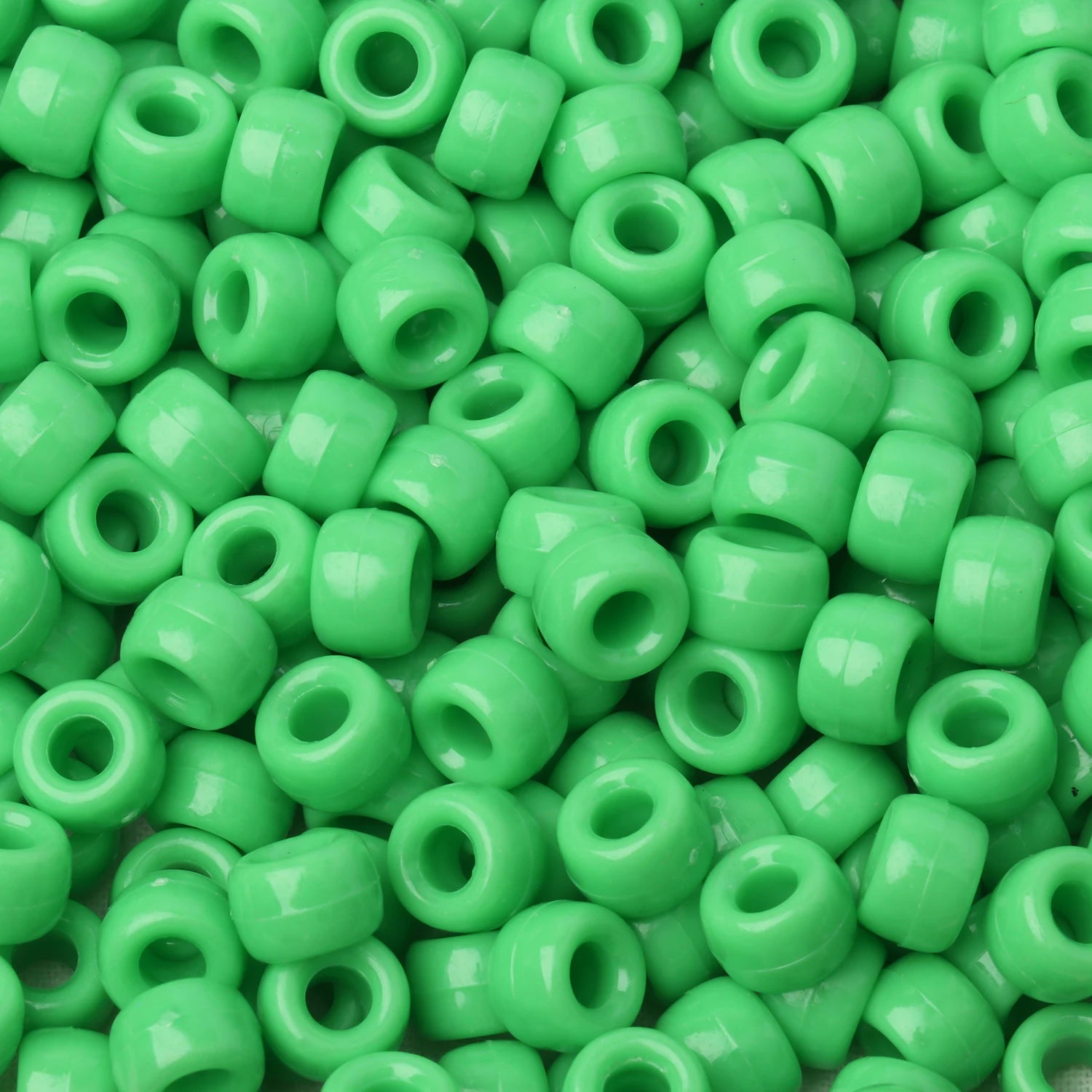 100pcs Luminous Pony Beads 6x9mm Acrylic Beads Big Hole Spacer Beads For Diy Craft Jewelry Charms Bracelets Making Hair Supplies
