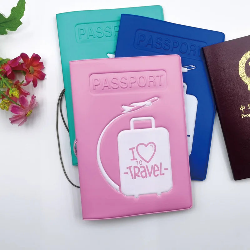 Colorful  Emboss Women's Passport Cover  Print Girls Boys ID Card Holder Travel Ticket Passport Case Drop Shipping