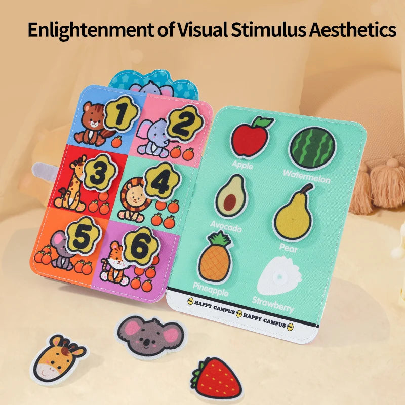 Busy Book Matching Game  Storytelling Busy Board Kids Fine Motor Early Education Toy Campus Theme Baby Gifts
