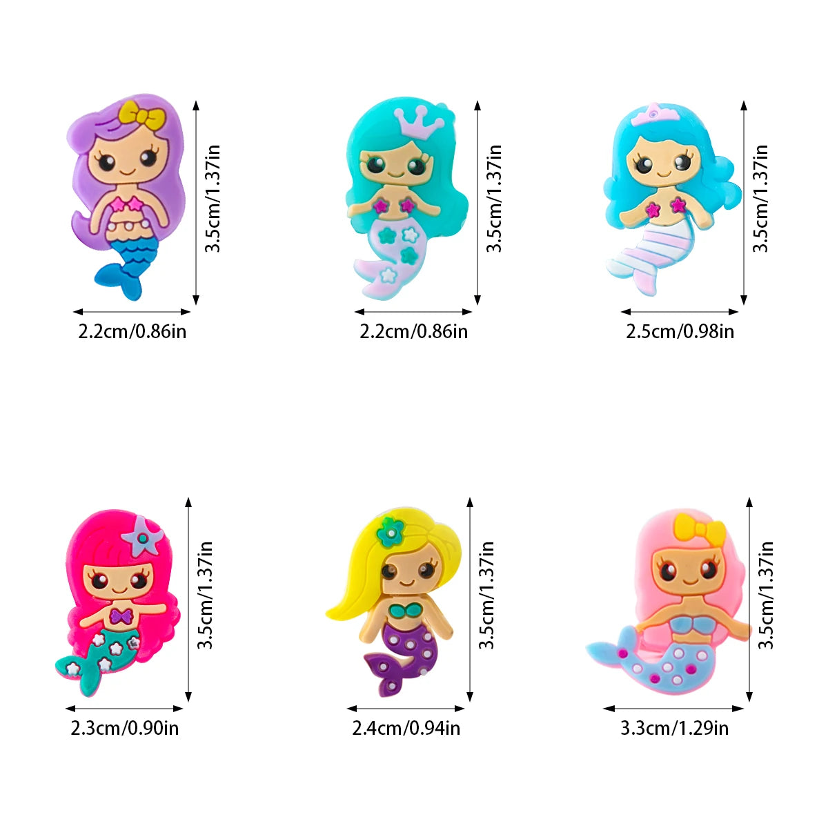 12pcs Cartoon Mermaid PVC Finger Ring Mermaid Theme Girls 1st 2th 3st Birthday Party Favors Little Mermaid Party Kids Gift