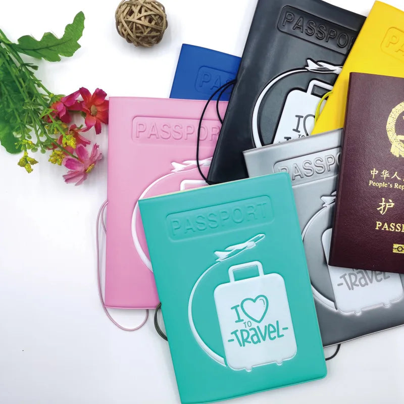 Colorful  Emboss Women's Passport Cover  Print Girls Boys ID Card Holder Travel Ticket Passport Case Drop Shipping