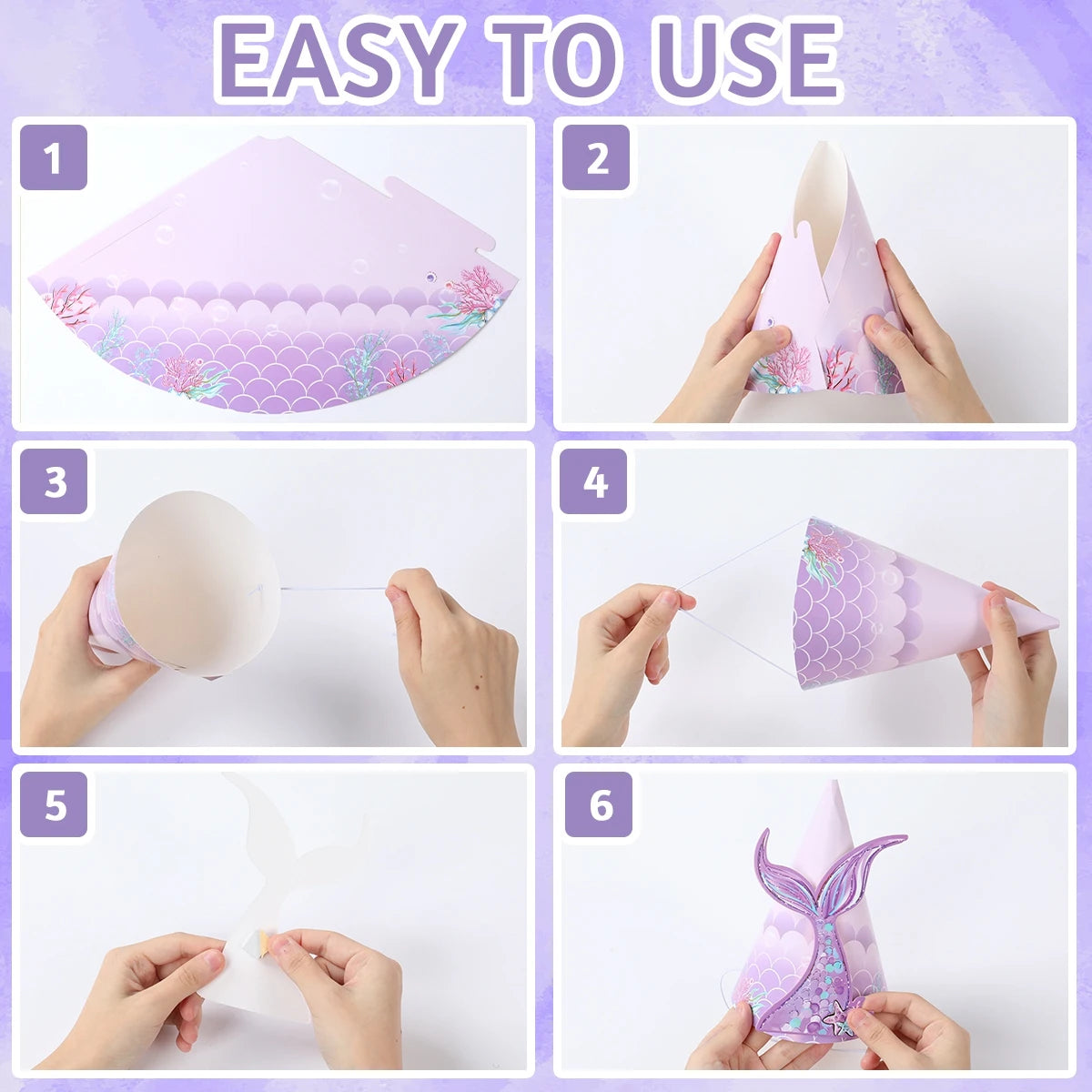 Mermaid Party Disposable Tableware Paper Plate Mermaid Birthday Party Decoration Girl Under the Sea Party Decoration Baby Shower