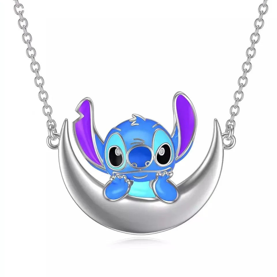 Lilo&Stitch Stitch Stitch Necklace Cartoon Earrings Friendship Necklace Children'S Birthday Gifts Fashion Festival Gifts Pendant