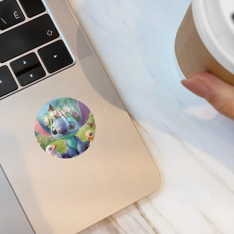 500pcs/roll Stitch Sealing Stickers Cute Angel Round Sticker Envelop Diary Diy Decoration Label Birthday Gifts