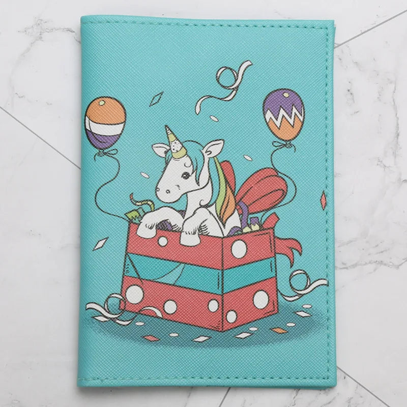 Anime Cartoon Passport Cover Women Girls ID Bank Card Address Holder Boarding Travel Accessories PU Leather Passport Case Wallet