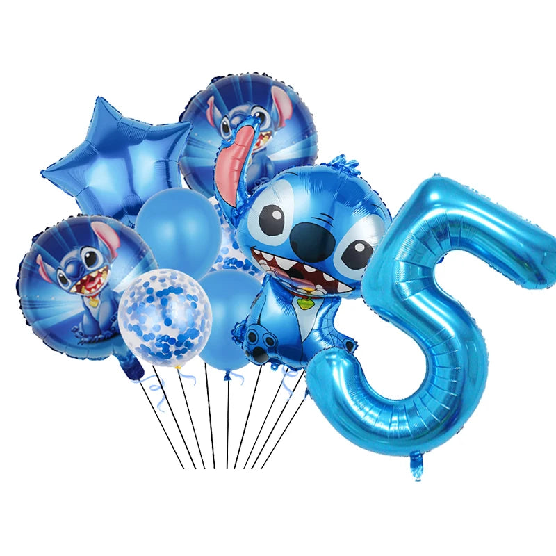 Lilo and Stitch Birthday Decorations Tableware Paper Cups Plate Napkins Cake Topper Balloons Birthday Decor Party Supplies Gift