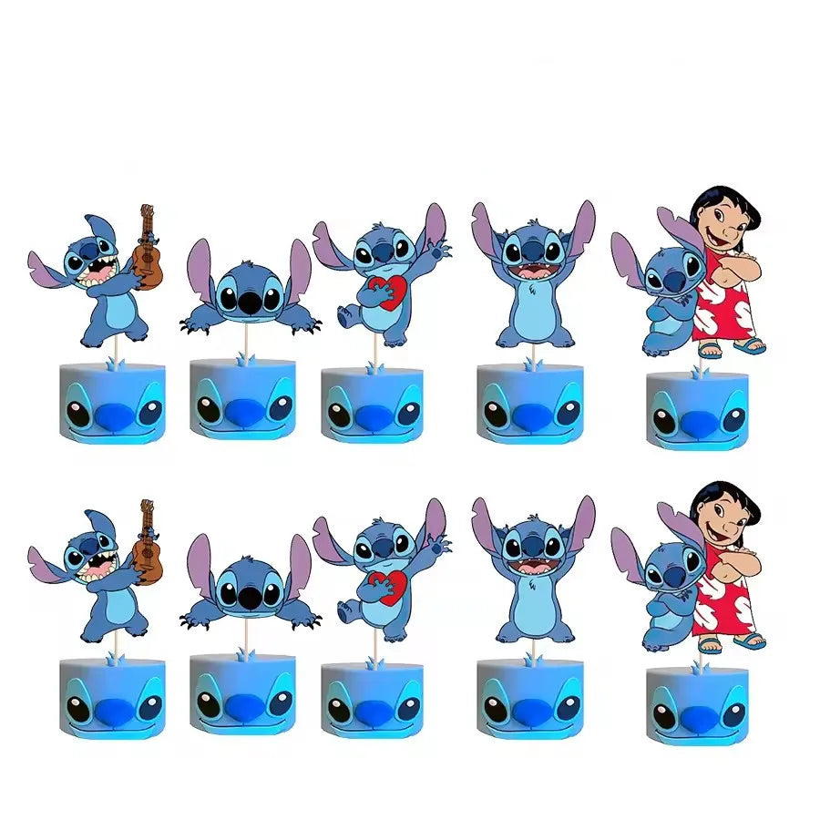 New Stitch Birthday Party Decoration Tableware Balloons Cups Plates Banner Straws Lilo And Stitch Theme Party Supplies Toy Gifts