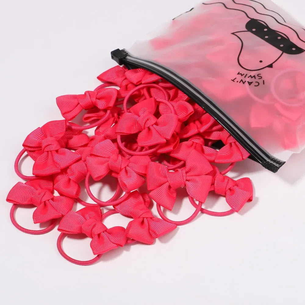 5Pcs Children Hair Ties Headdress Girls Scrunchies Elastic Hair Band Kids Hair Rope Bow Rubber Band Set Baby Accessories