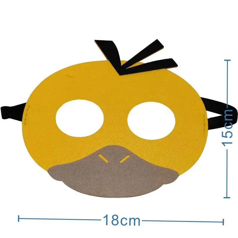 12Pcs Pokemon Felt Mask Anime Cosplay Pikachu Eevee Eye Mask Kids Birthday Party Decoration Dress Up Masquerade Party Supplies