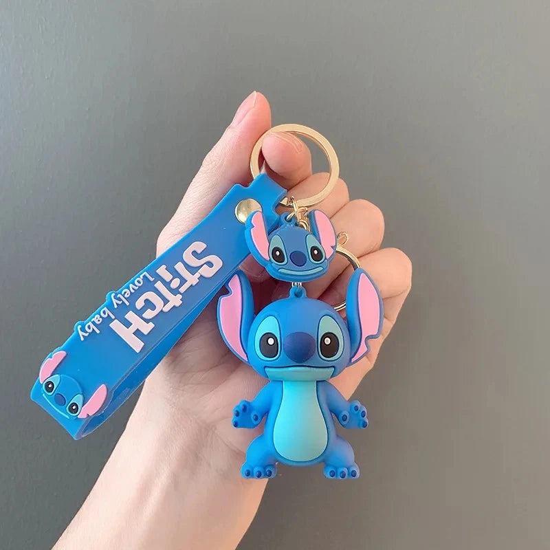 Lilo & Stitch Toys Keychian Children Anime Stitch Pendant Doll Keyring Kawaii Angel Keychians Cute Girls Christmas Gifts