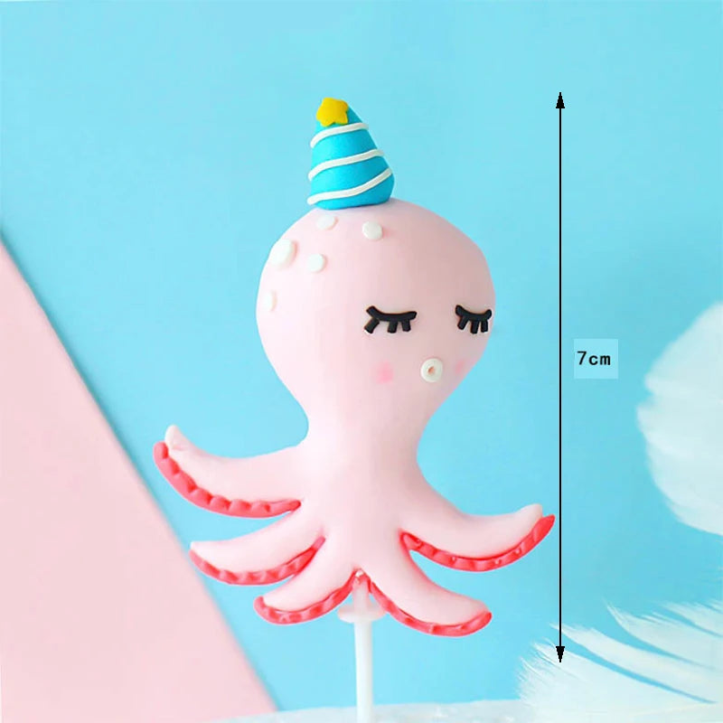 Birthday Cake Decor Mermaid Starfish Shell Cake Topper Fish Topper Under The Sea Cake Topper Ocean Theme Birthday Party Supplies