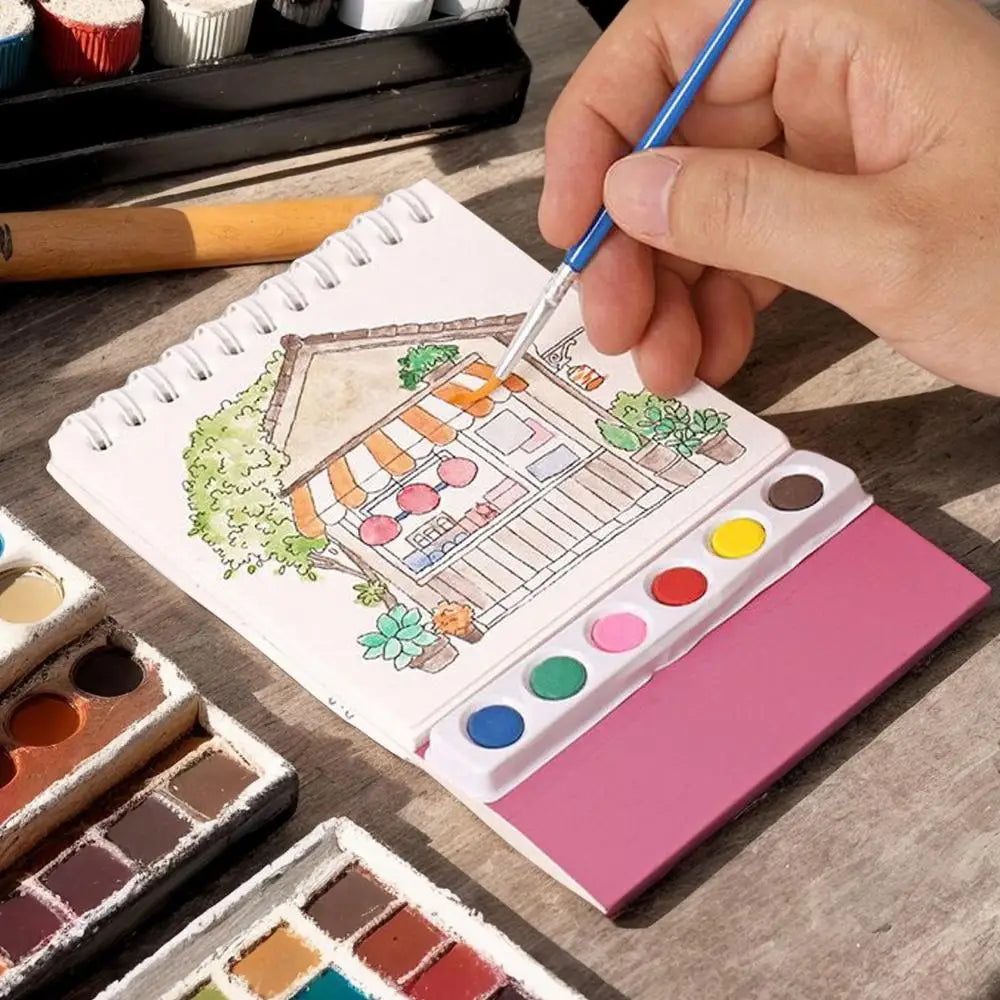 Coloring Book 20 Pages Portable Watercolor Coloring Book Kindergarten Colored Graffiti Enlightenment Note Picture Book