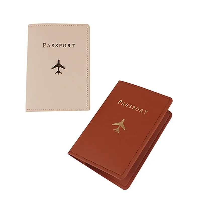 Airplane Passport Cover Women Men Travel Passport Case Pu Leather Fashion Passport Wallet Purse Girl Passport Credit Card Holder