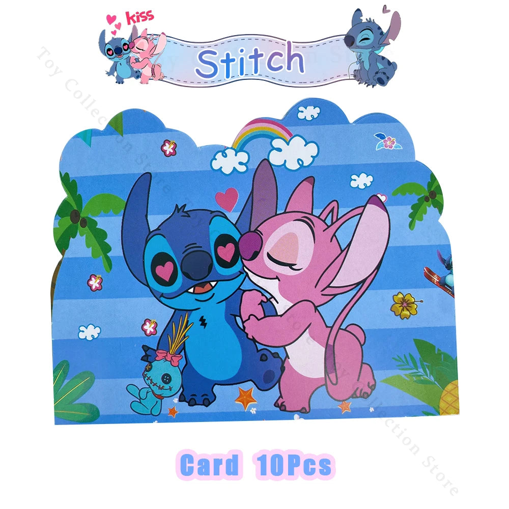 Lilo and Stitch Cartoon Children's Birthday Party Decoration Paper Plate Latex Foil Ballon Tablecloth Baby Shower Party Supplies