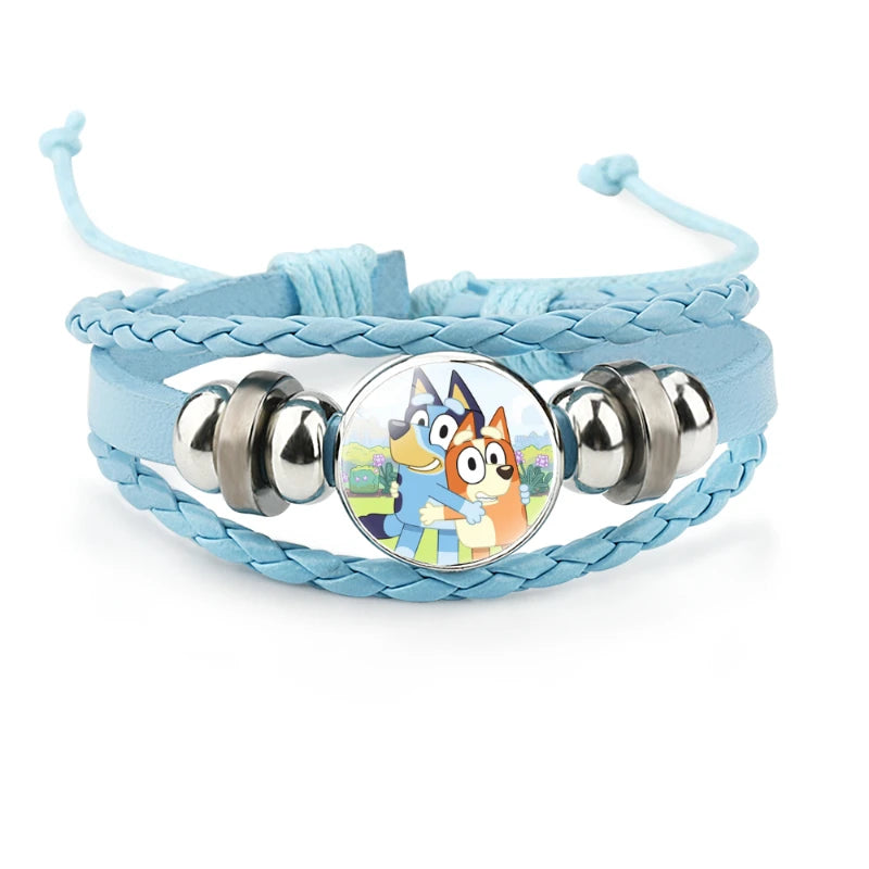 Cartoon Bluey Bracelet Animation Dopamine Hand-knitted Jewelry Hand Jewelry Cute Toys for Boys Girls