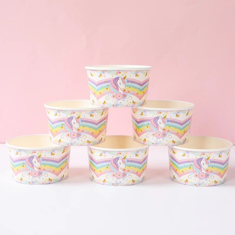 Unicorn Party Supplies Rainbow Unicorn Paper Plates Cups Napkin for Baby Shower First Girls Birthday Party Decorations