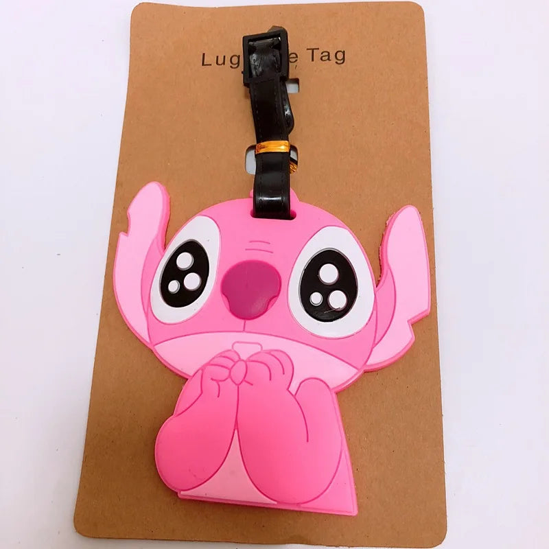 Don't mess with my stuff!Cartoon Stitch Luggage Tag Suitcase Name Address Label