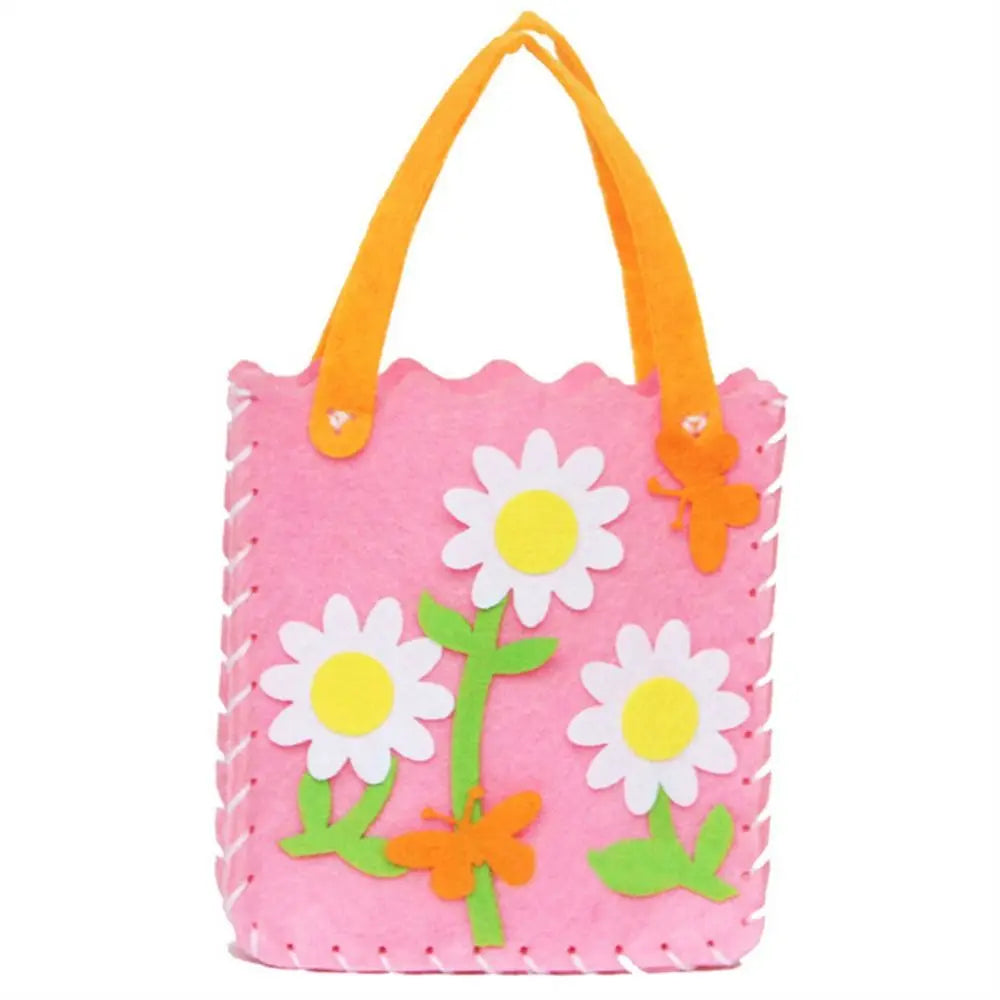 Non-Woven Fabric DIY Handbag Children Craft Toy Mini Bag Non-woven Cloth Colorful Handmade Bag Cartoon Animal Children Handbags