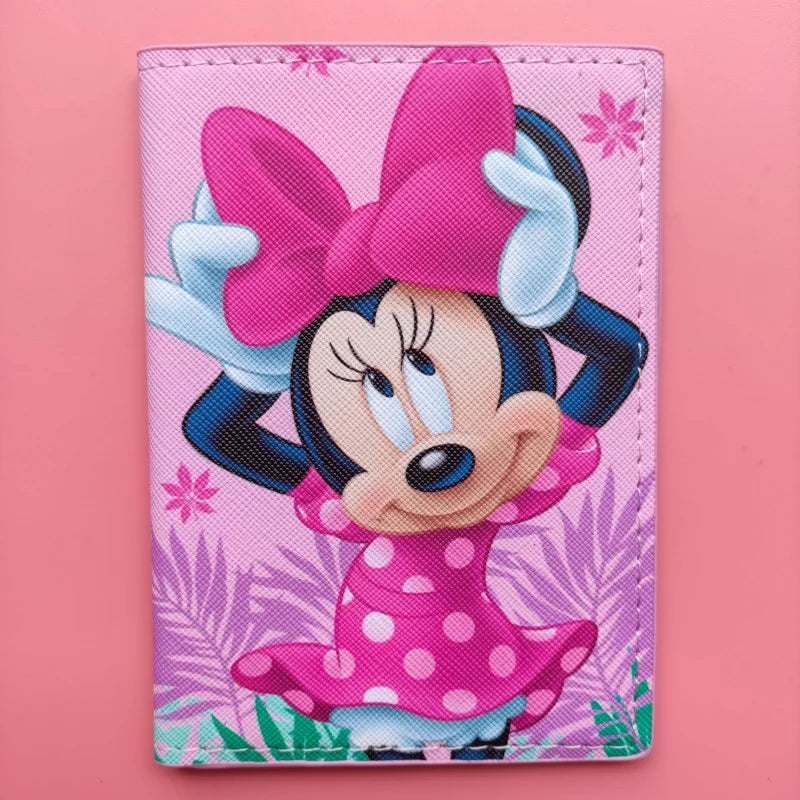 Lovely Minnie Passport Cover for Girls Travel Passport Case Leather Red Cute Passport Wallet Purse Kids Passport Holder