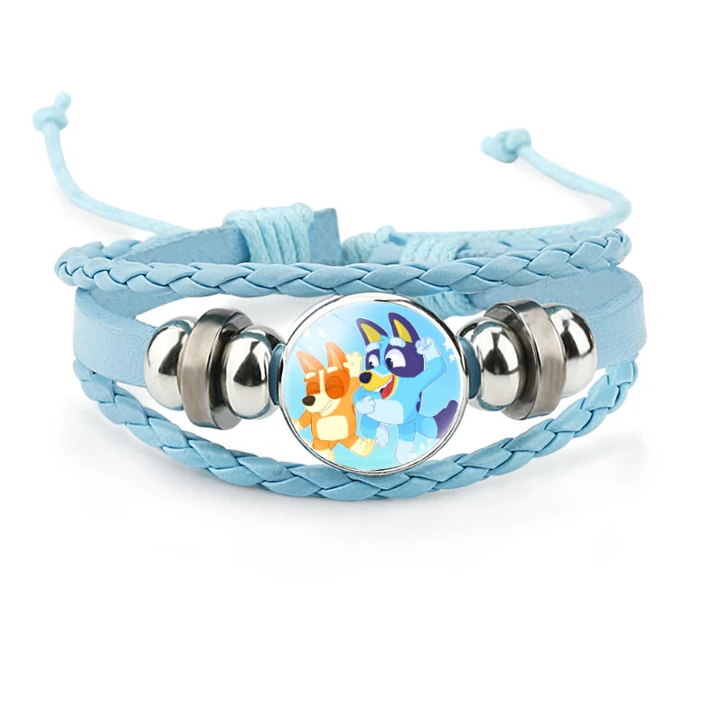 Cartoon Bluey Bracelet Animation Dopamine Hand-knitted Jewelry Hand Jewelry Cute Toys for Boys Girls