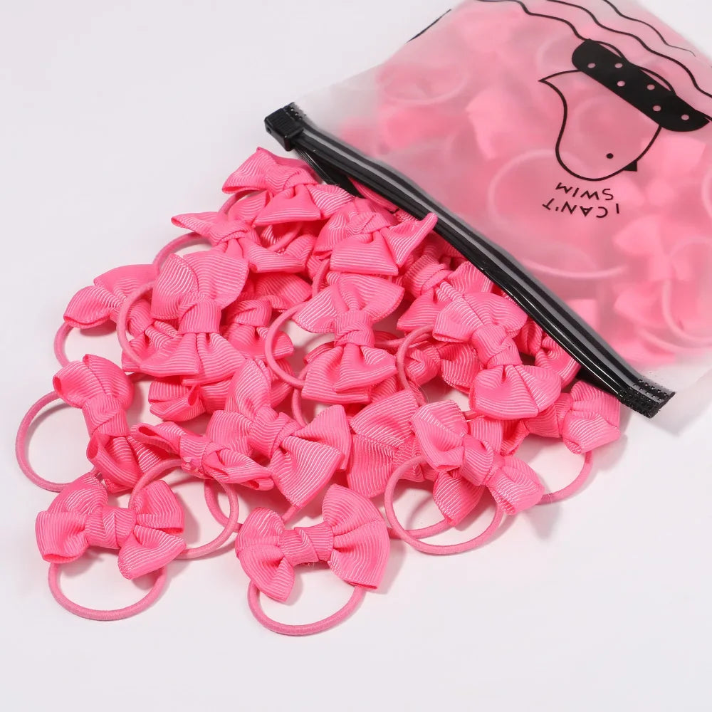 5Pcs Children Hair Ties Headdress Girls Scrunchies Elastic Hair Band Kids Hair Rope Bow Rubber Band Set Baby Accessories