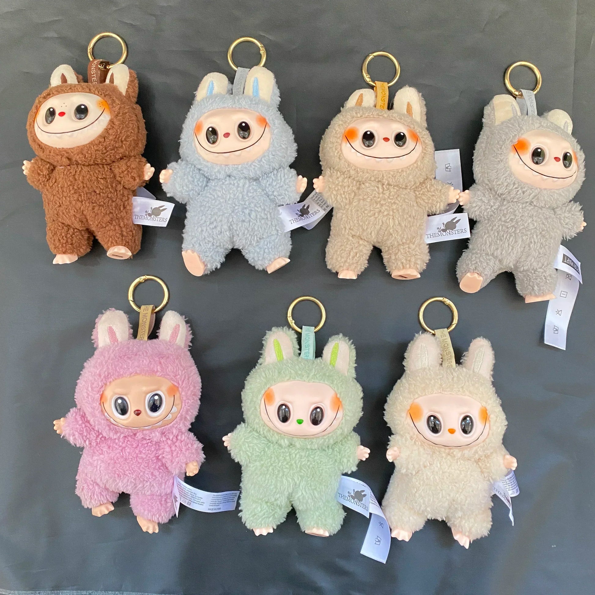 Mokoko Labubu The Monsters Vinyl Face Doll Heart-Moving Macaron Doll Blind Box Blind Bag Hanging Pendant Christmas Birthday Gift