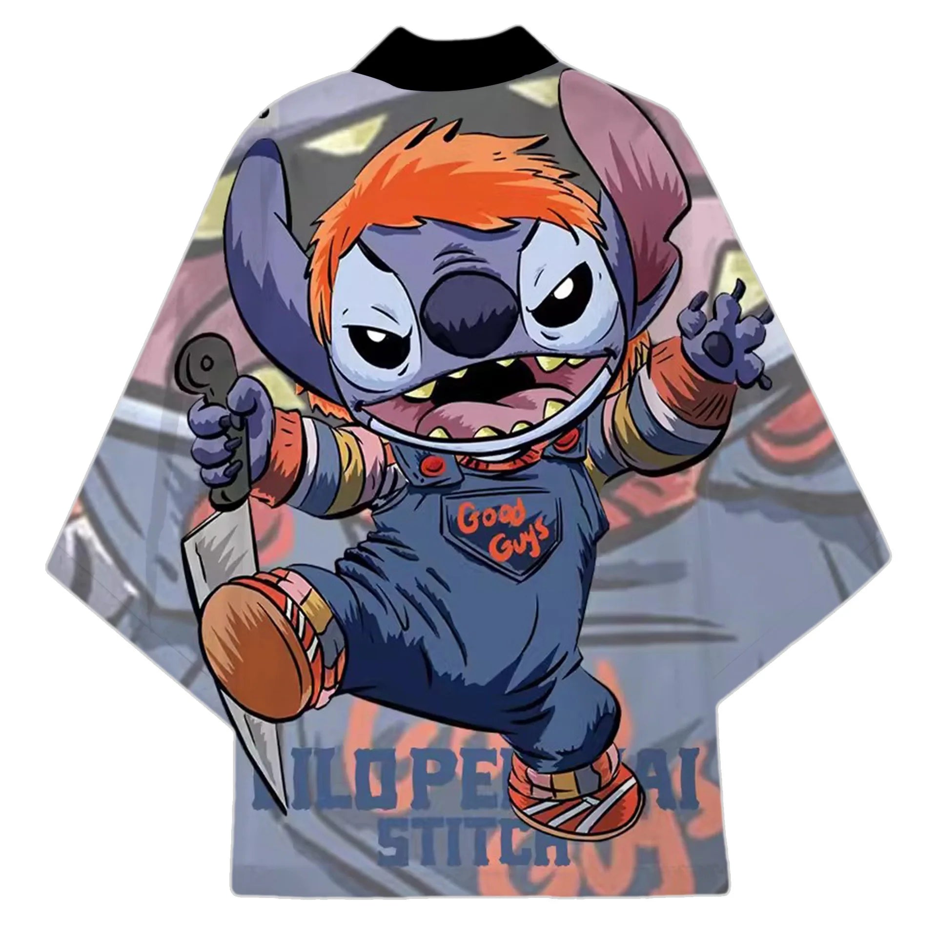 Movie Lilo and Stitch Costume Kimono Cardigan Animation Cartoon Cosplay Cloak Adult Cape 3D Digital Print Halloween Gift Clothes