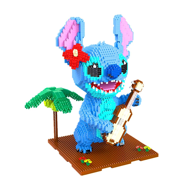 Explosive Stitch Diamond Micro-particle Building Blocks Assembled Toys Creative Guitar Holding Book Stitch Model Children's DIY