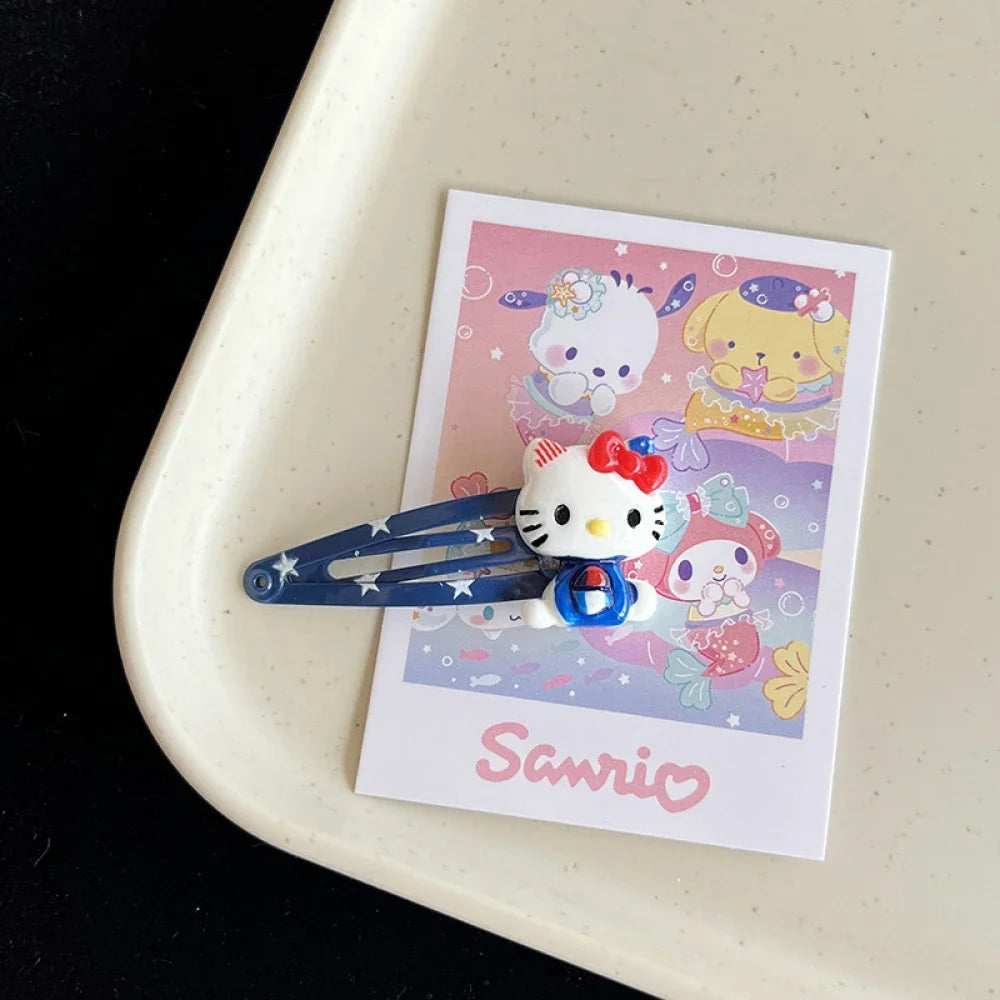 Sanrio Hello Kitty Hairpin For Women Cute Anime Cartoon KT Cat Girls Hair Accessories Hair Clips Charm BB Clips Holiday Gifts