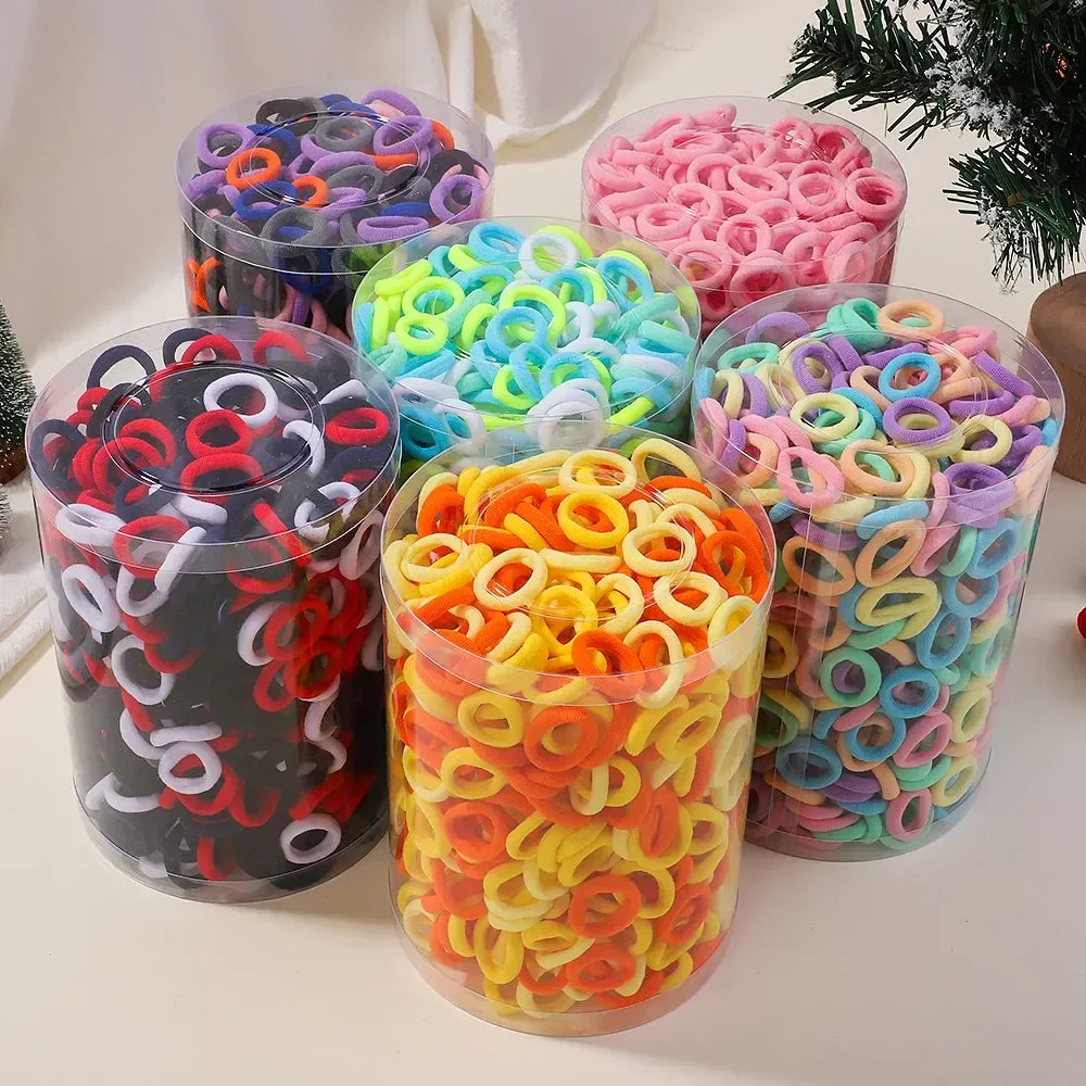 50/100/300pcs Kids Elastic Hair Bands Girls Sweets Scrunchie Rubber Band for Children Hair Ties Headband Baby Hair Accessories