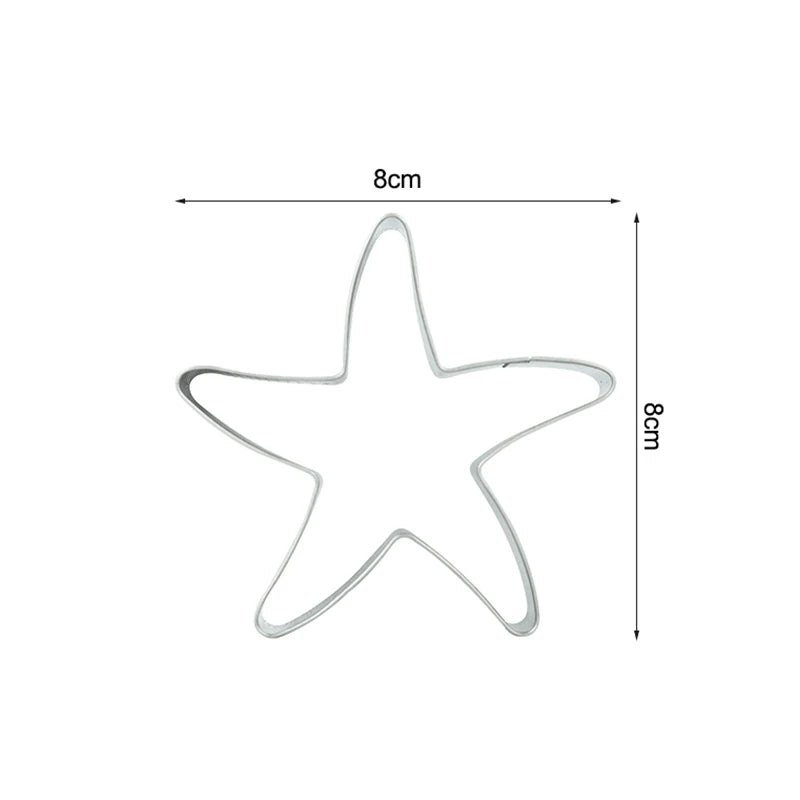 3Pcs/lot Ocean Seahorse Starfish Cookie Cutter Mold Under The Sea Mermaid Birthday Party Decoration DIY Cake Biscuit Baking Tool