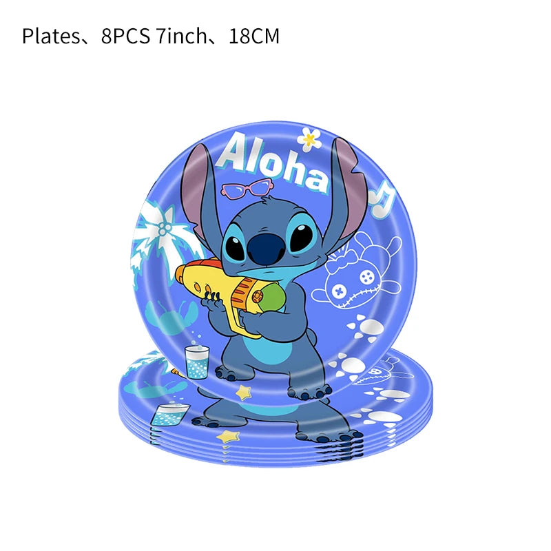 Stitch Party Supplies For Child Lilo And Stitch Birthday Party Decorations Balloons Banner Tablecloth Backdrop Tableware