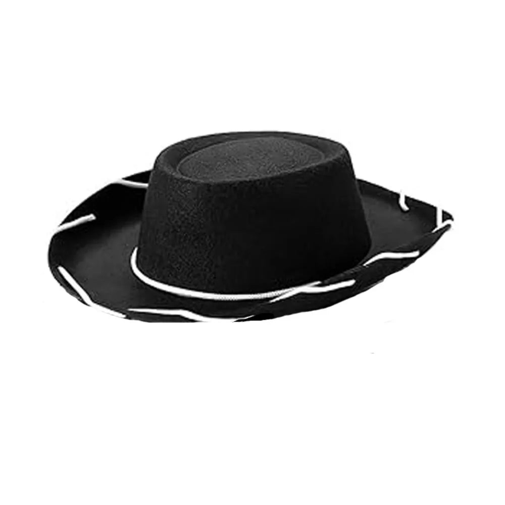 Adjustable Western Big Eaves Cowboy Hat Kids Cosplay Costume Prop Dress-up Jazz Hat Felt Princess Hat Party Cowgirl Hat
