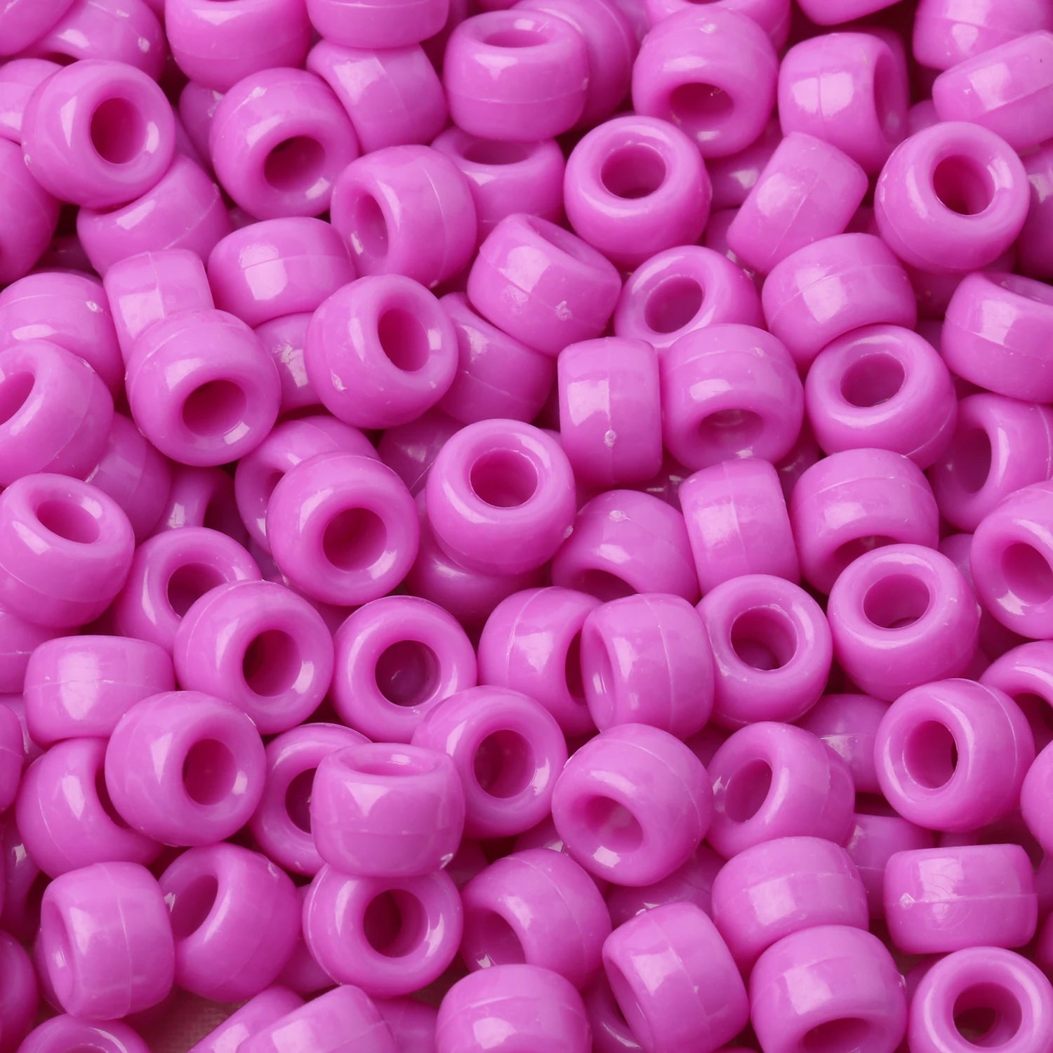 100pcs Luminous Pony Beads 6x9mm Acrylic Beads Big Hole Spacer Beads For Diy Craft Jewelry Charms Bracelets Making Hair Supplies