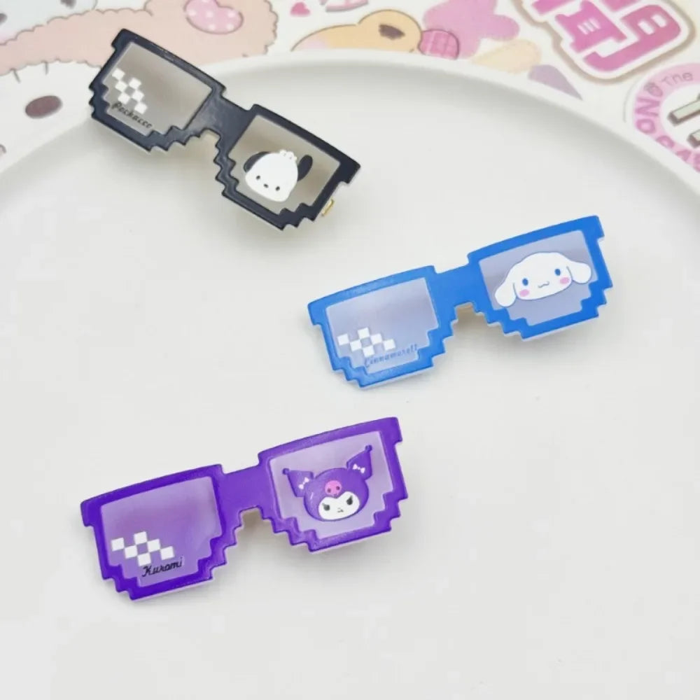 Sanrio Hello Kitty Hair Clip for Women Cute Anime Cartoon Kuromi My Melody Charm Girls Hair Accessories Glasses Bangs Clip Gifts