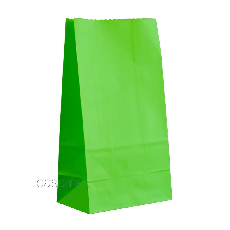 10 pcs Colored Paper Bags Party Favor Bags Goodie Bags Colorful Rainbow Gift Bags Treat Goody Bags for Christmas Birthday